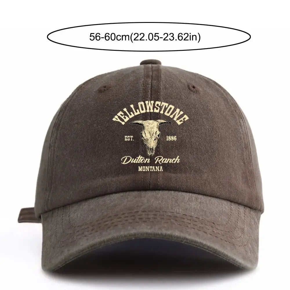 Vintage Bull Skull Western Cowboy Baseball Hats