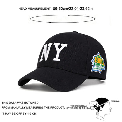 Unisex Letter Embroidery Baseball Caps Spring Autumn Outdoor