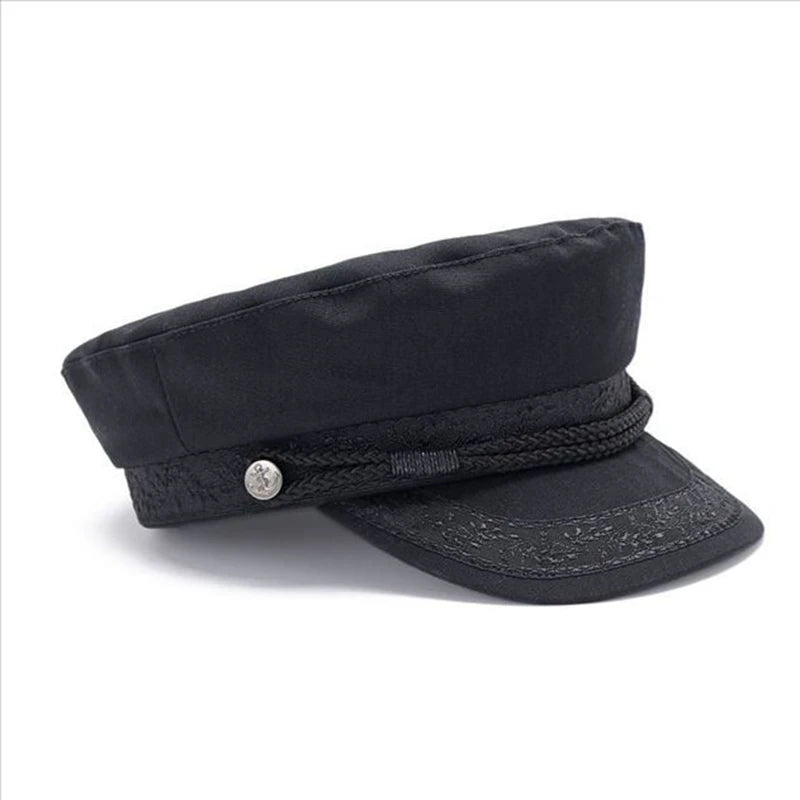 Large Size Navy Cap Small Head Flat Hat Army Hat