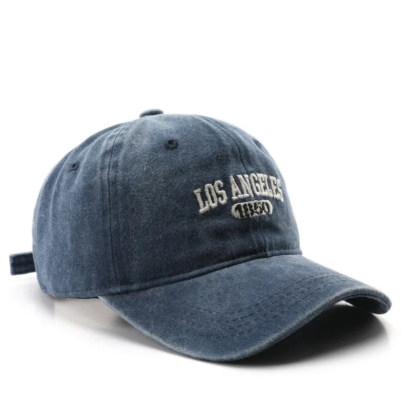 Personality Female Wash Do Old Letter Embroidery Los Angeles 1850 Cap Outdoor Male Sports Baseball Cap