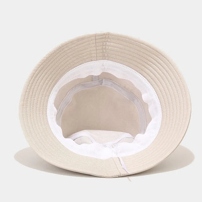 Unisex Simple Summer Solid Cotton Bucket Hat For Women