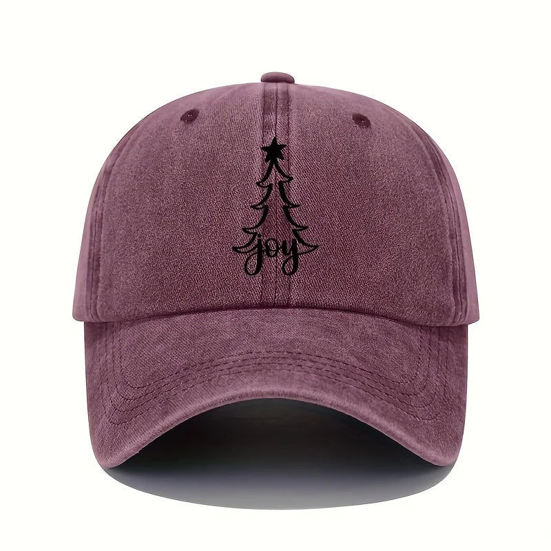 Christmas Print Retro Lightweight Washable Women's Baseball Cap