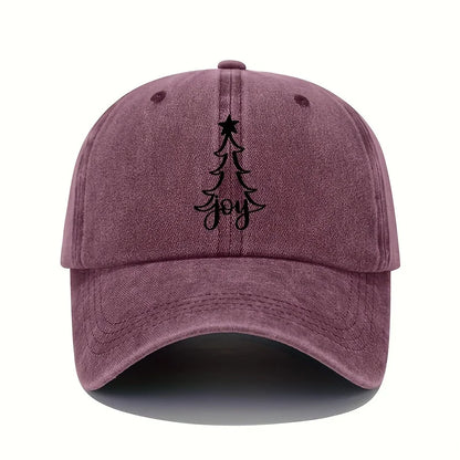 Christmas Print Retro Lightweight Washable Women's Baseball Cap