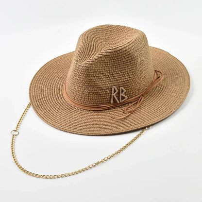 Women Men Summer Panama Jazz Hat Outdoor Holidays Beach Sun Hat