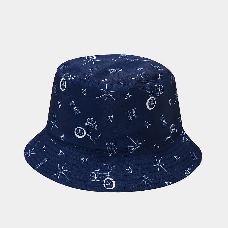 Fashion Plant Printing Pattern Fisherman Hat Spring and Summer