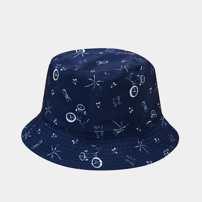 Fashion Plant Printing Pattern Fisherman Hat Spring and Summer