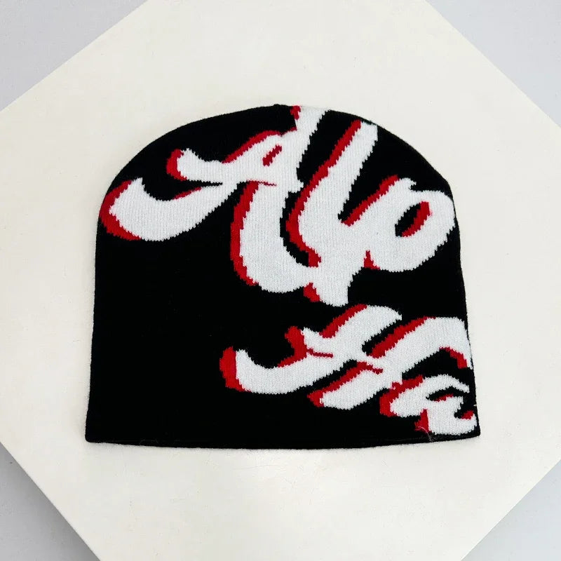 Autumn And Winter Niche Letter Wool Knitted Hats