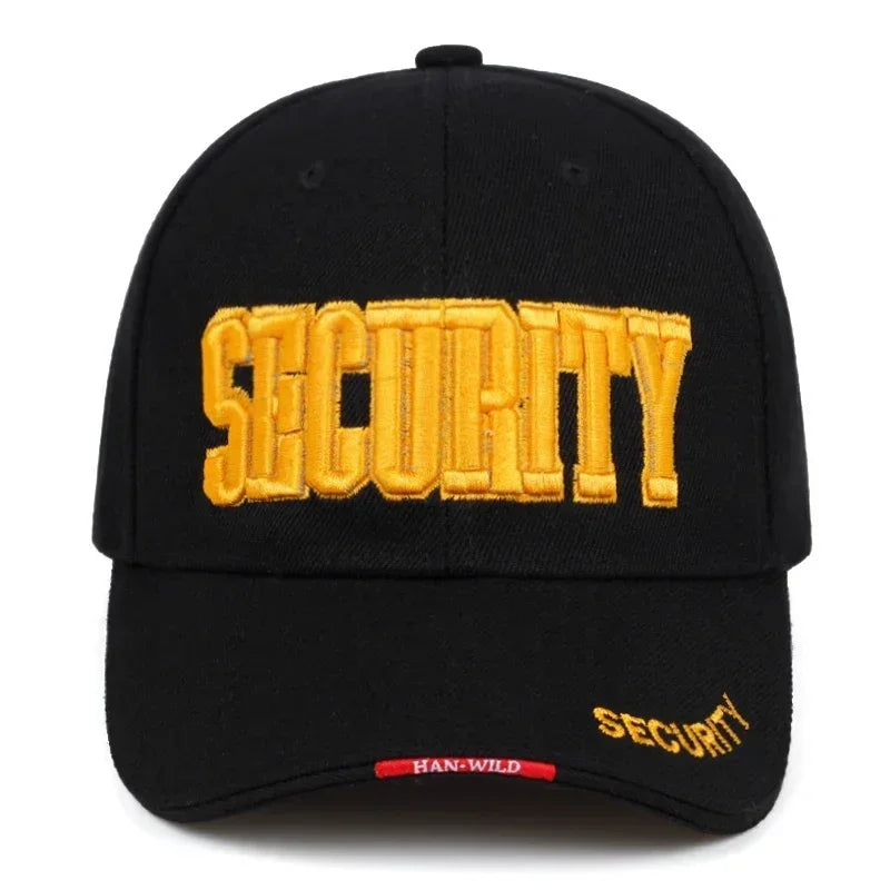 Unisex Security Letter Embroidery Baseball Caps Spring and Autumn
