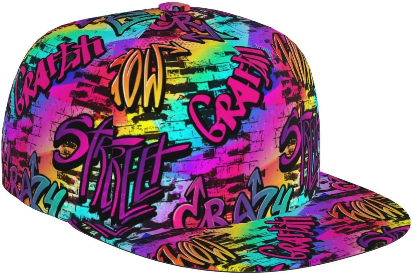Funny Graffiti Snapback Hat for Men Women Unisex Hip Hop