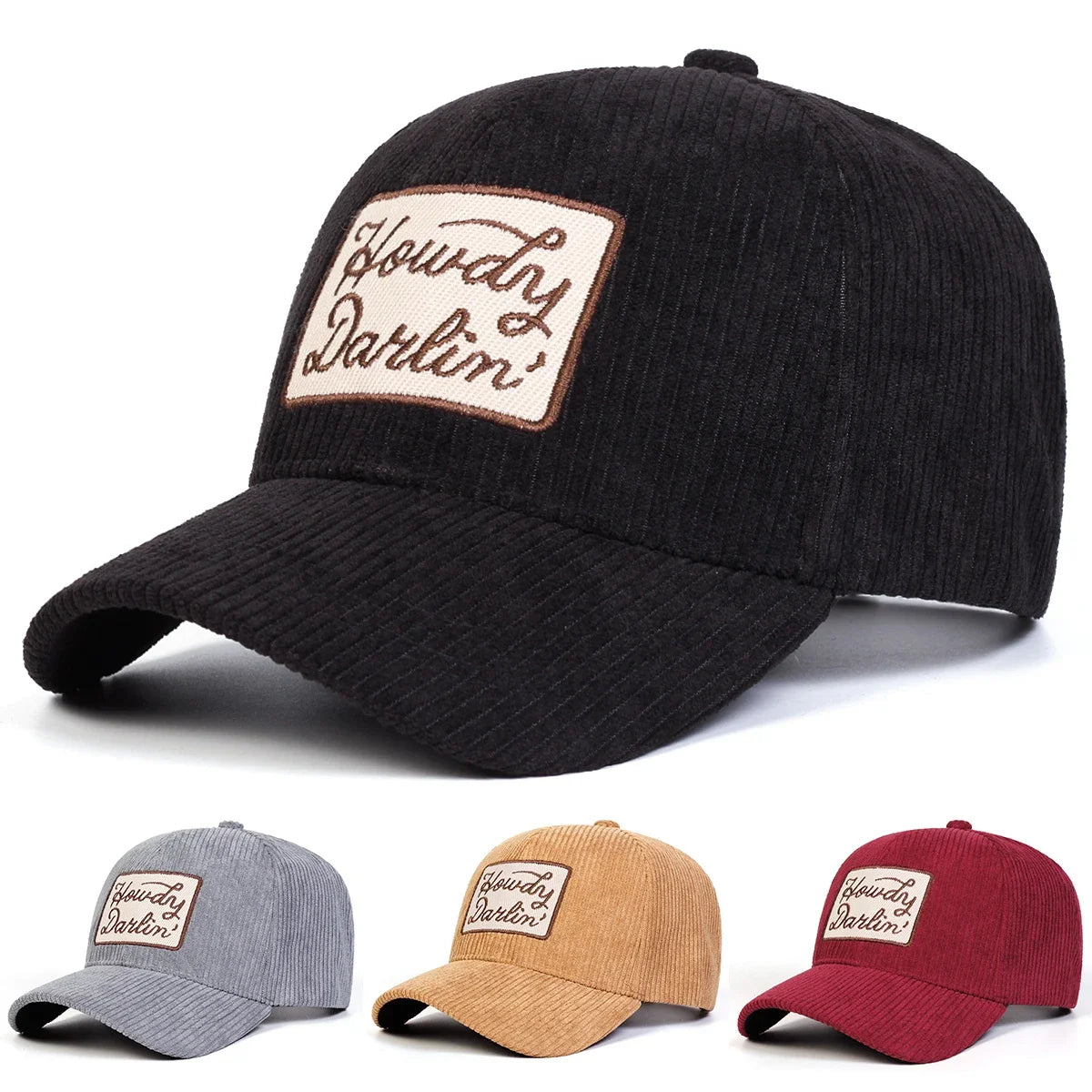 Corduroy Baseball Caps Spring Autumn Outdoor Adjustable