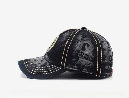 Retro Hat Baseball Cap Embroidery Letter Baseball Cap Fashion Couple Shade Sunscreen Versatile