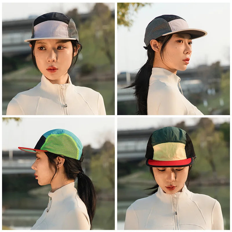 Ultralight 5 Panel Mesh Cap Dry Quick Breathable Running Cap