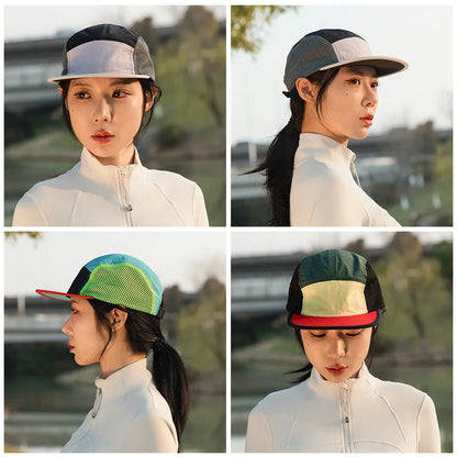 Ultralight 5 Panel Mesh Cap Dry Quick Breathable Running Cap