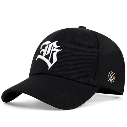 Unisex B Letter Embroidery Baseball Cap Spring and Autumn Outdoor Adjustable Casual Sunscreen Hat