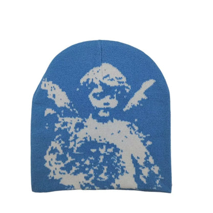 Fashionable Angel Jacquard Knit Beanie Warm Winter Hat