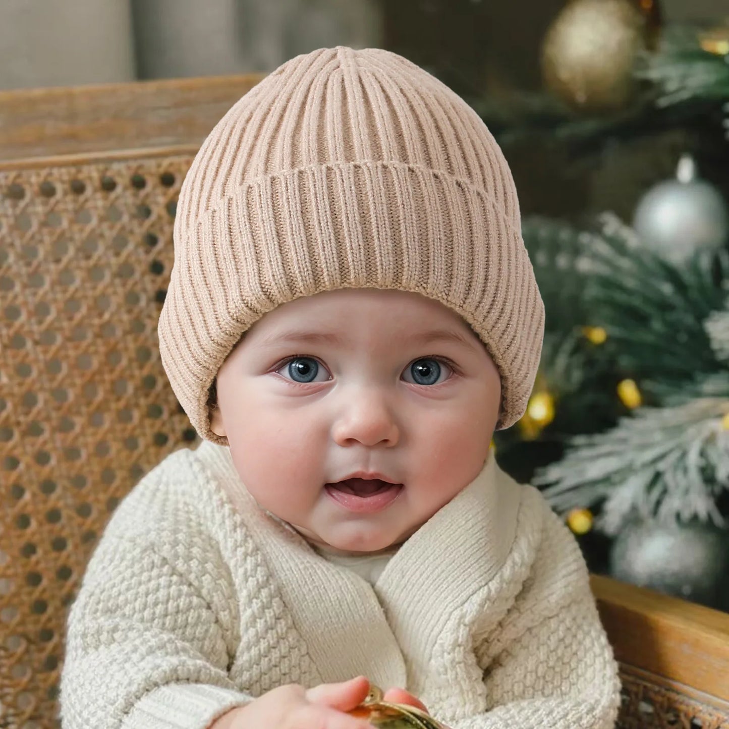 Solid Color Baby Knitted Hats Children Autumn Winter