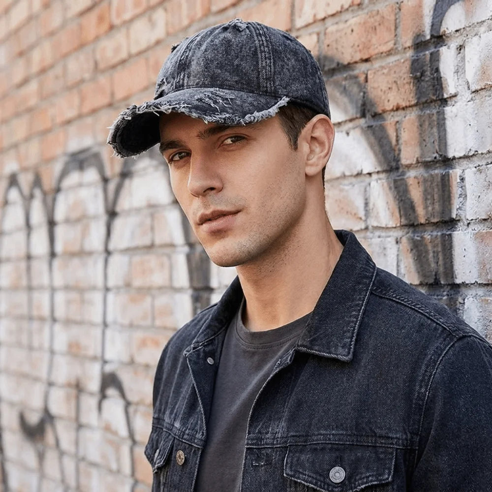 Vintage Washed Denim Baseball Cap