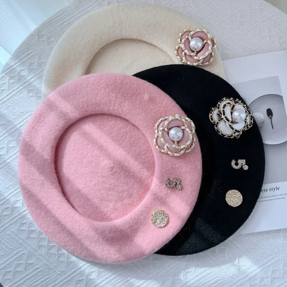 New Fashion Wool Beret Winter Hat Women