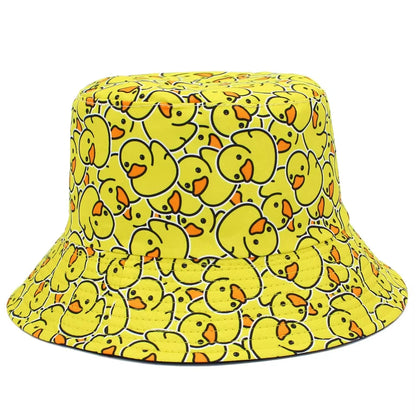 Reversible Bucket Hat Unisex Anti-UV Hip-Hop Street Dance Hat