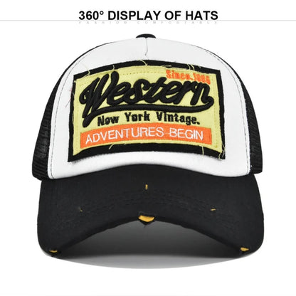 Baseball Men Trendy Black Retro brooklyn Letter Embroidery Baseball Hats