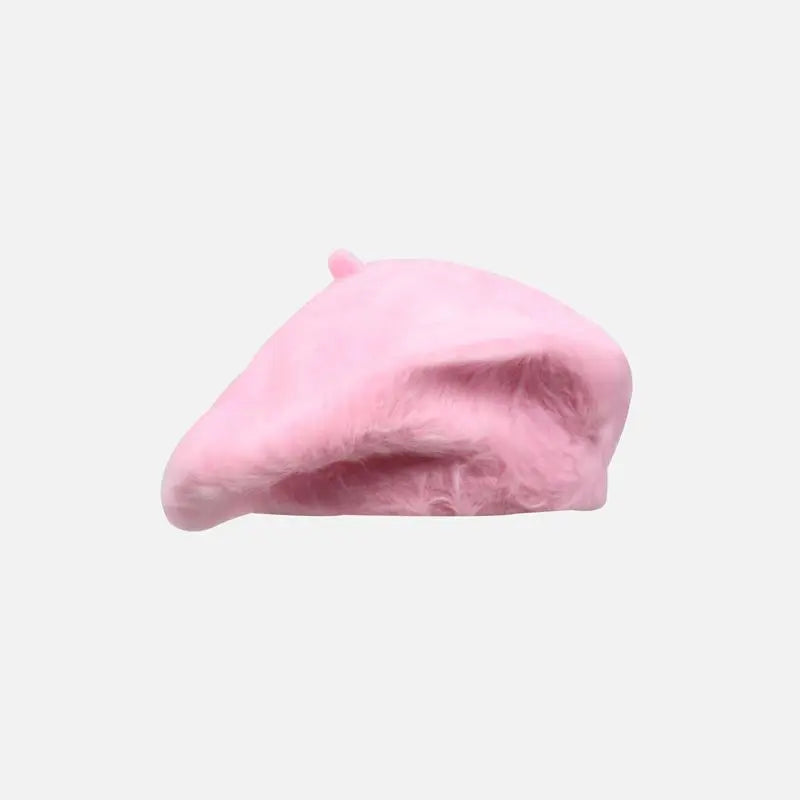 Retro Leopard Print Beret Hat Women's Autumn Winter