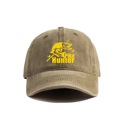 Pike Hunter Baseball Cap Distressed Hats Cap