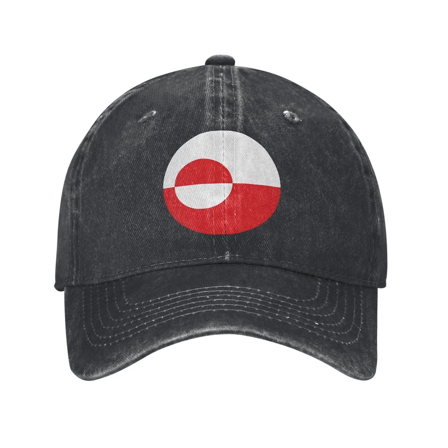 Summer Greenland Baseball Cap Sun Adjustable Print Washed Trucker Hat Men