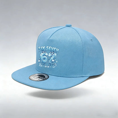1/2 PC of 67 Ice Cartoon Printed Flat Bottom Brim Snapback Cap