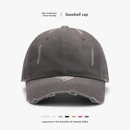 Women's Washed Distressed Baseball Cap For Outdoor Sports