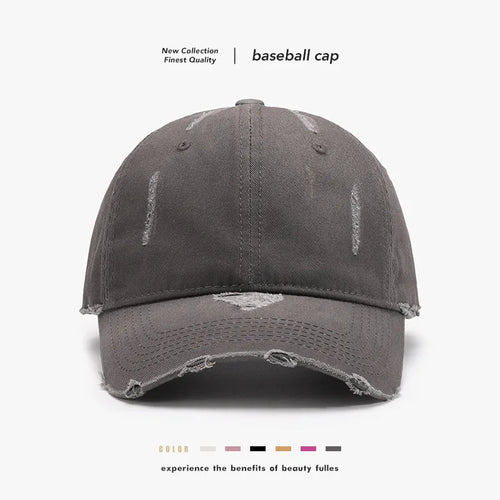 Women's Washed Distressed Baseball Cap For Outdoor Sports