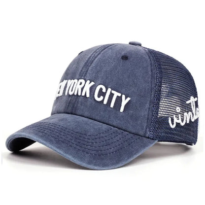 Fashion Baseball Hat New York City Embroidered Breathable Mesh Hat Street Hip Hop