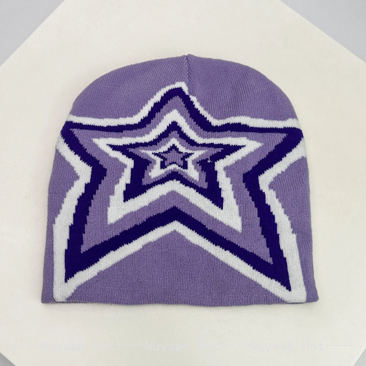 New Men Women Jacquard Five Pointed Star Love Knitted Hats