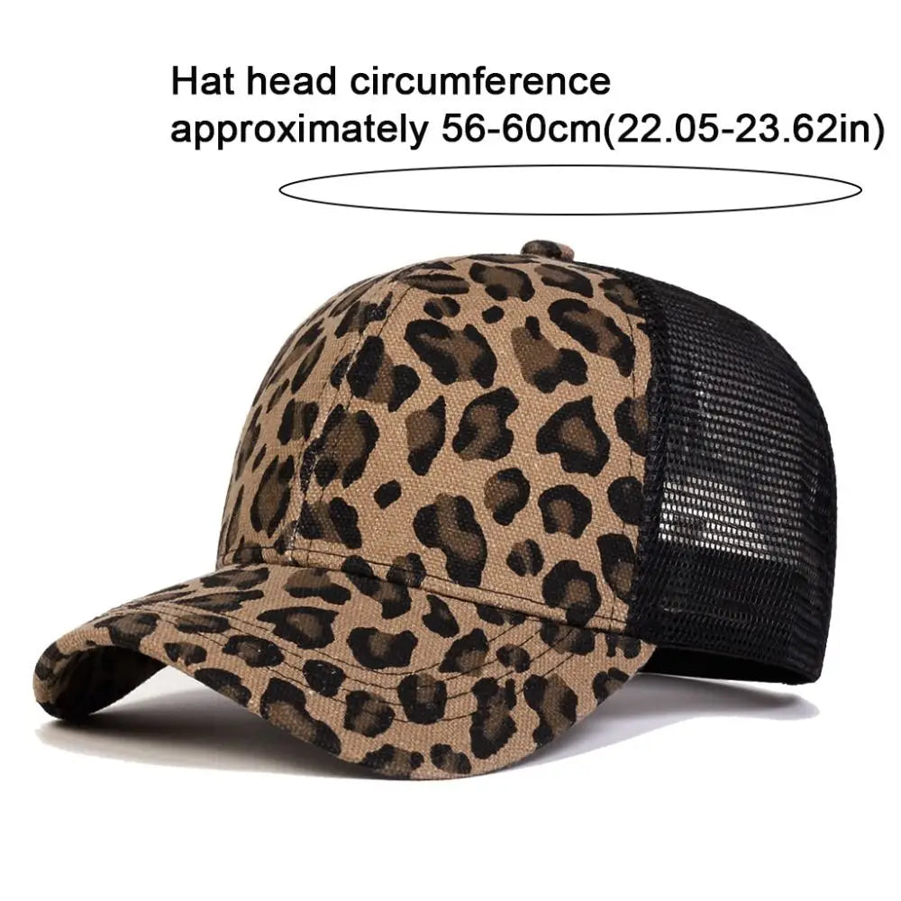 Unisex Vintage Leopard Print Baseball Caps