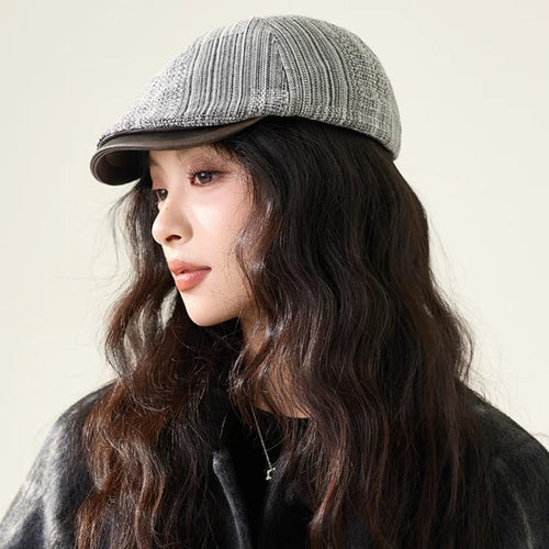Woman Y2K Harajuku High Street Forward Hats Denim Beret Cap