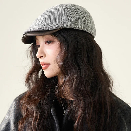 Woman Y2K Harajuku High Street Forward Hats Denim Beret Cap