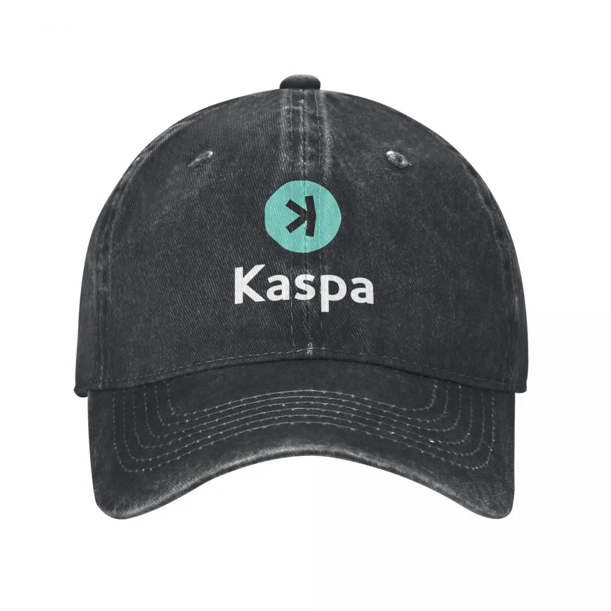 Kaspa KAS Crypto Altcoin - Clean Stacked Green Logo Fashion Baseball Cap