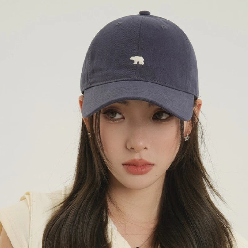 1pc Polar Bear Embroidered Baseball Hat for Men and Women