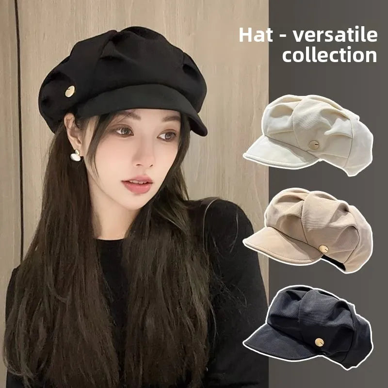 Winter Warm Women’s Beret Cap Windproof Insulation Blend Retro