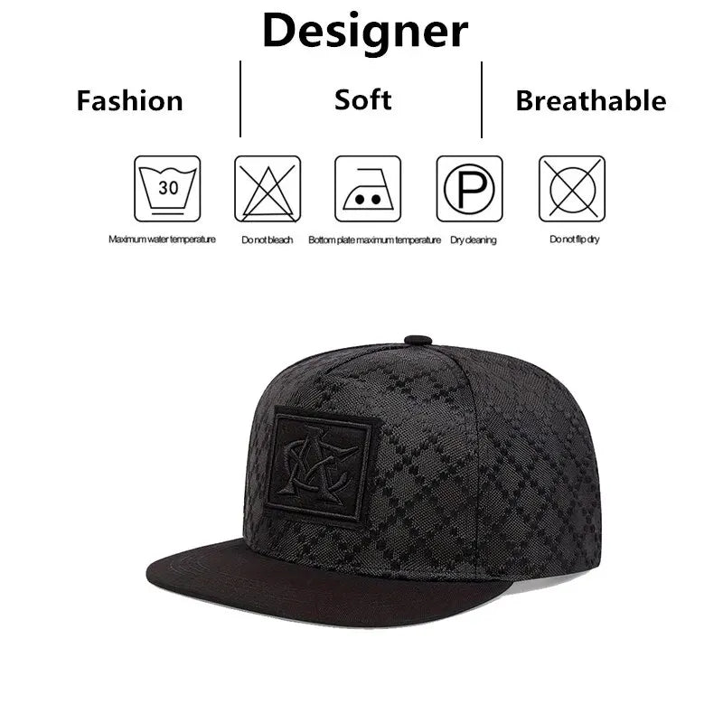 Unisex CA Letter Embroidery Hip Hop Hats Spring and Autumn Outdoor Adjustable Casual Sunscreen Hat