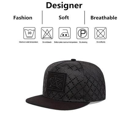 Unisex CA Letter Embroidery Hip Hop Hats Spring and Autumn Outdoor Adjustable Casual Sunscreen Hat