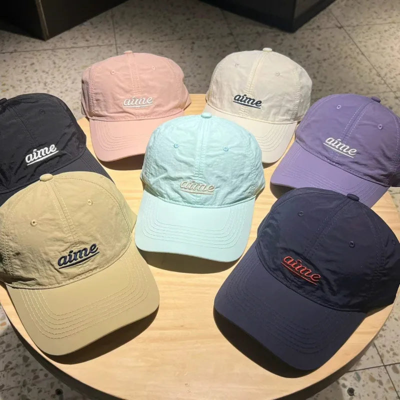 Men Women Simple Embroidered Letters Baseball Hats