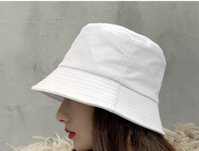 Fashion Bucket Hats Solid Panama Sunscreen Fisherman Cap Outdoor Beach Sun Cap Hat For Women Men