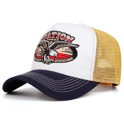 Unisex Summer Fishing Cap Breathable Mesh Trucker Hat Men Women