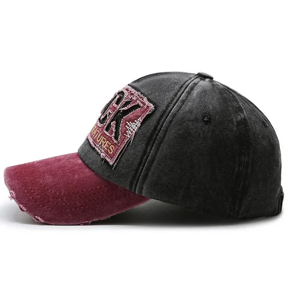 2025 New Korean Washed Letter Baseball Cap Unisex Denim Hat