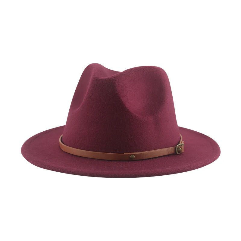 Hats For Women Kids Child Small 52cm Solid Belt Kids Fedora Formal Dress Wedding