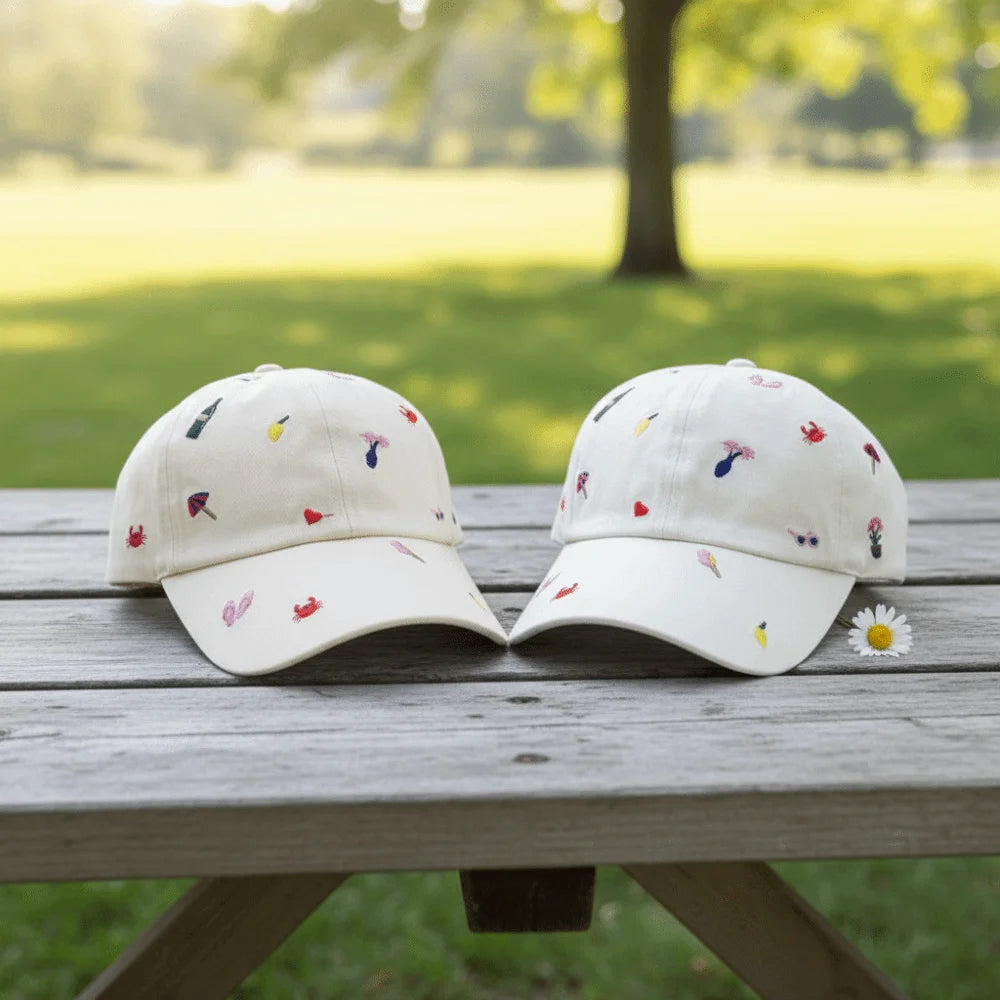 Casual Creative Embroidered Baseball Cap Graffiti Crab Cartoon Baseball Hat