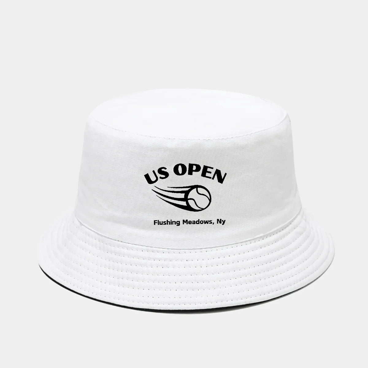 1pc US Open Printed Bucket Hat Sporty Style, Breathable, Foldable, Woven, for Men & Women, Outdoor, Vacation