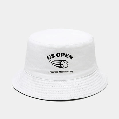 1pc US Open Printed Bucket Hat Sporty Style, Breathable, Foldable, Woven, for Men & Women, Outdoor, Vacation