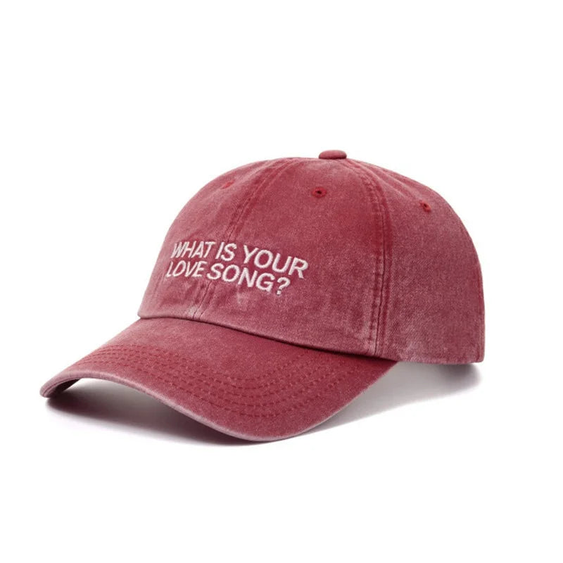 New Kpop What Is Your Love Song Same Knitted Embroidery Cap