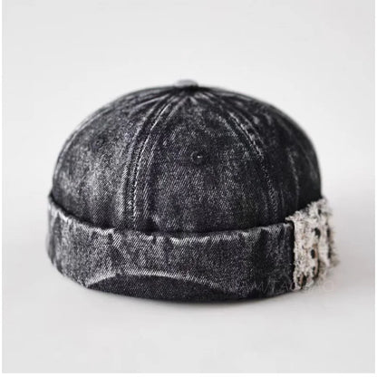 Ruffle-Brim Denim Hat For Men And Women